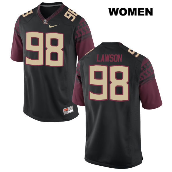 Women's NCAA Nike Florida State Seminoles #98 Tre Lawson College Black Stitched Authentic Football Jersey MIU8169KT